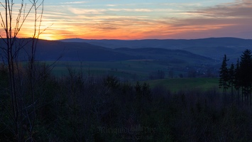 Vom Scheibenberg gesehener November-Sonnenuntergang 