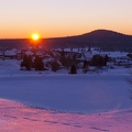 Sonneuntergang neben Gottesgaber Spitzberg im Winter
